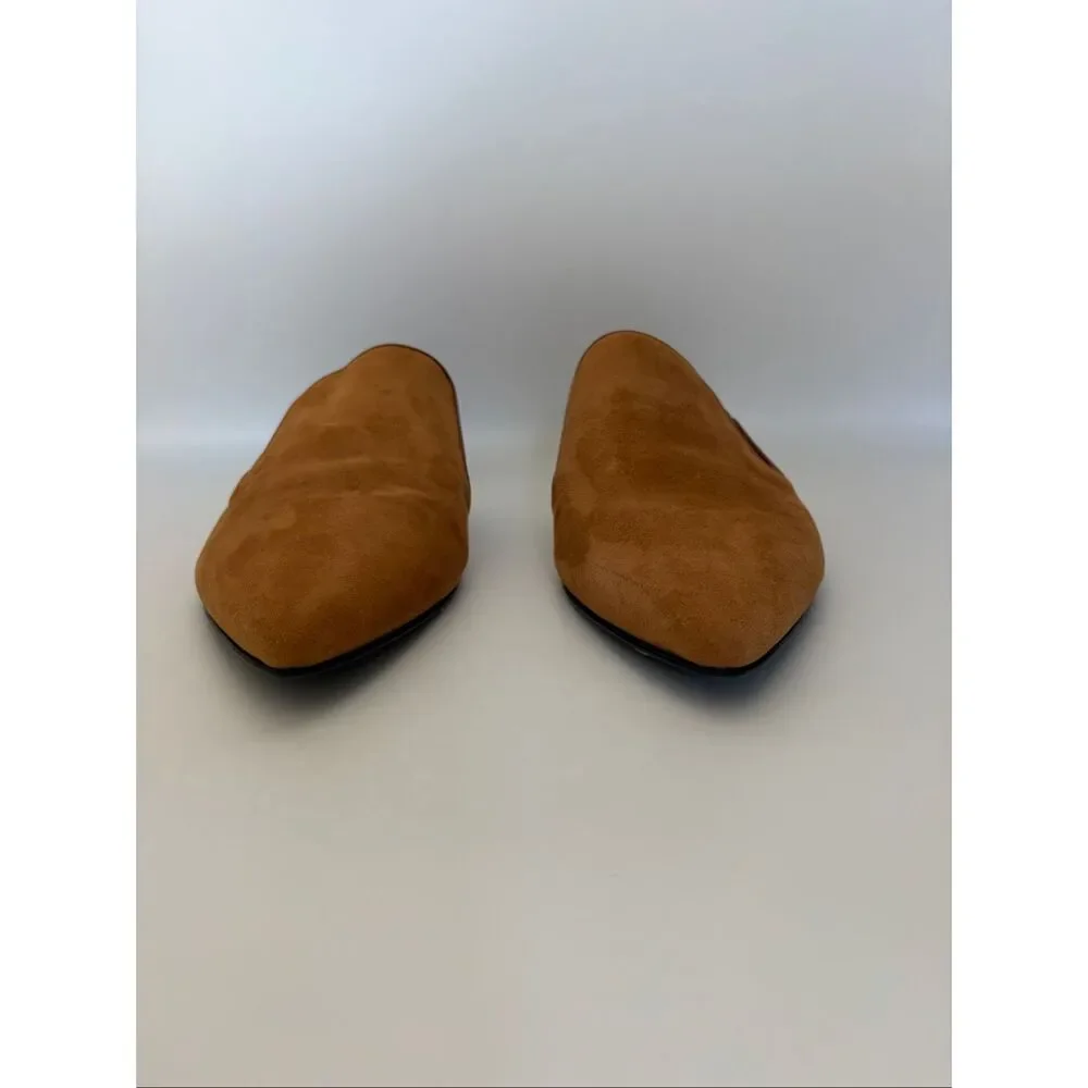 Jenni Kayne Suede Pointed-Toe Mules in Cognac - Picture 6 of 12